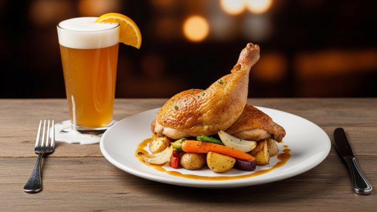 Frango assado na cerveja Witbier