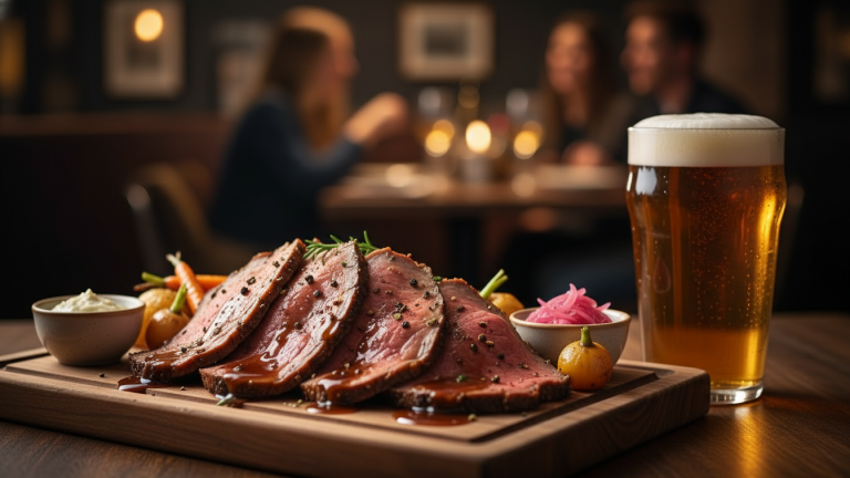 Rosbife de maminha com cerveja APA